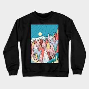 The hill behind a forest Crewneck Sweatshirt